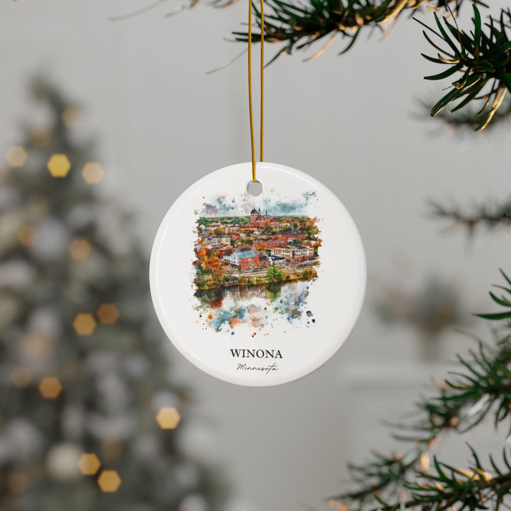Winona Minnesota Ornament: Unique Winona MN Souvenir, Minnesota Xmas Decor, and Authentic Winona MN Gift
