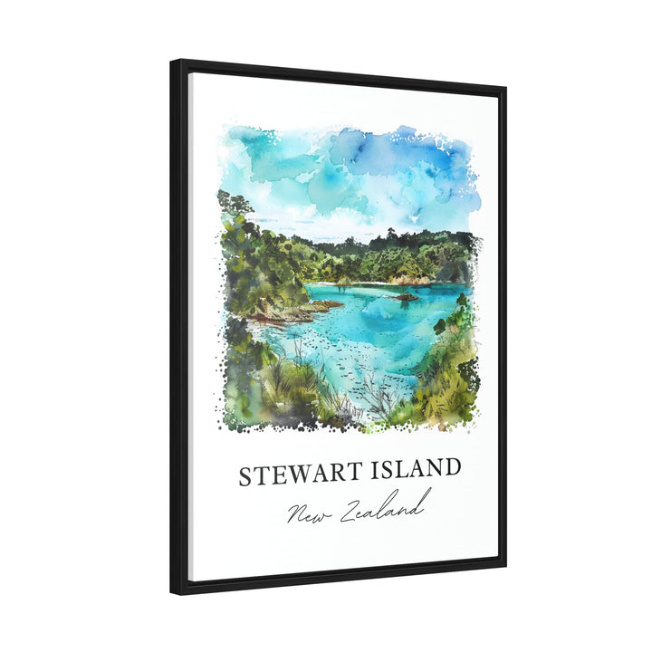 Stewart Island Wall Art, Stewart Island NZ Print, New Zealand Watercolor, South Island NZ Gift, Travel Poster, Housewarming Gift