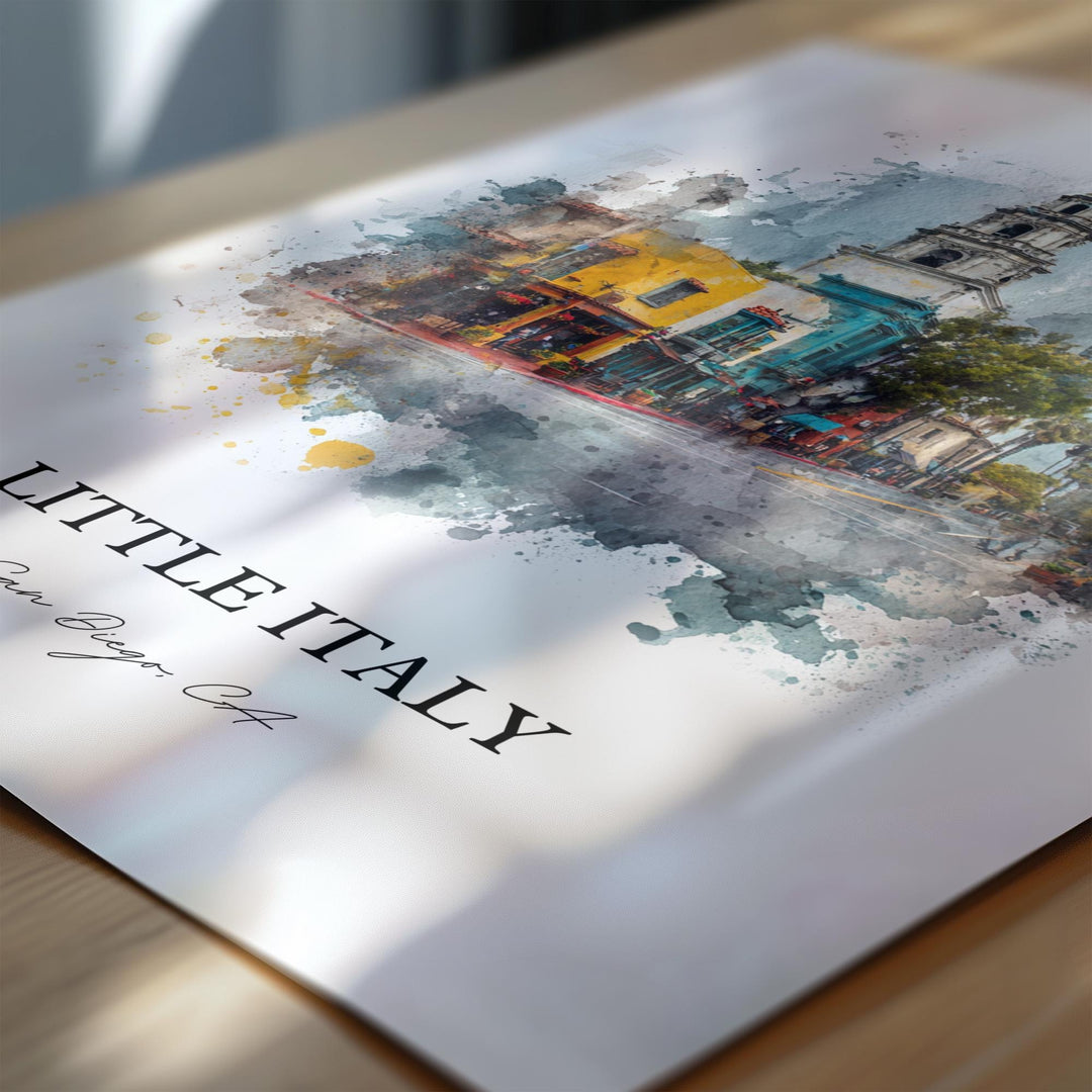 Little Italy, California – Watercolor Art Print