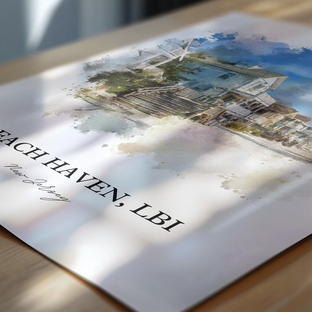 Beach Haven, New Jersey – Watercolor Art Print