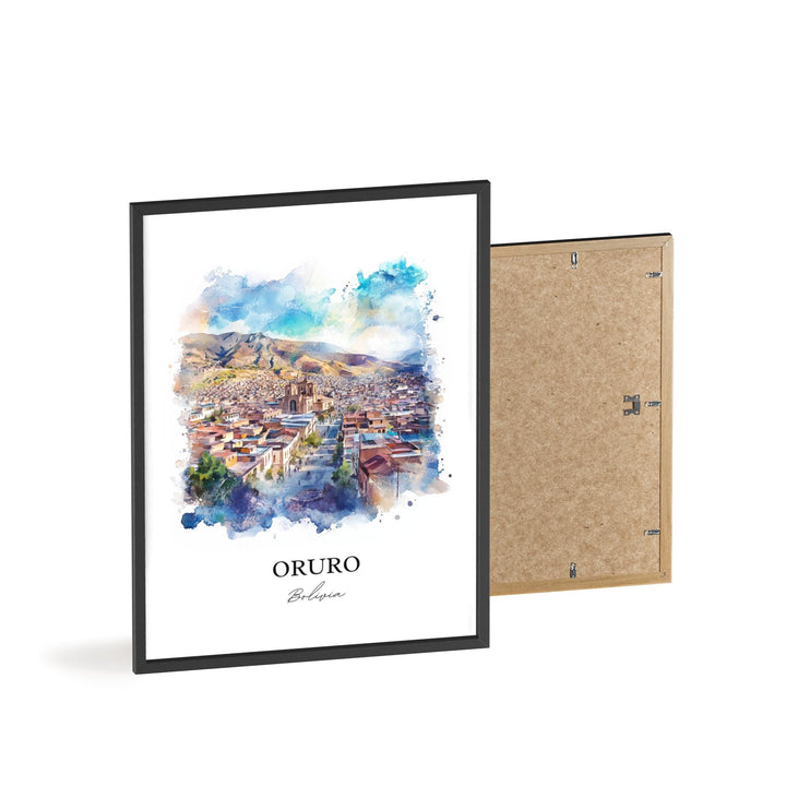 Oruro, Bolivia – Watercolor Art Print