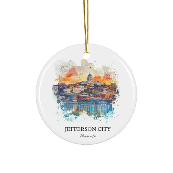 Jefferson City MO Ornament: Unique Jefferson City Souvenir, Missouri Xmas Decor, and Authentic Missouri Gift