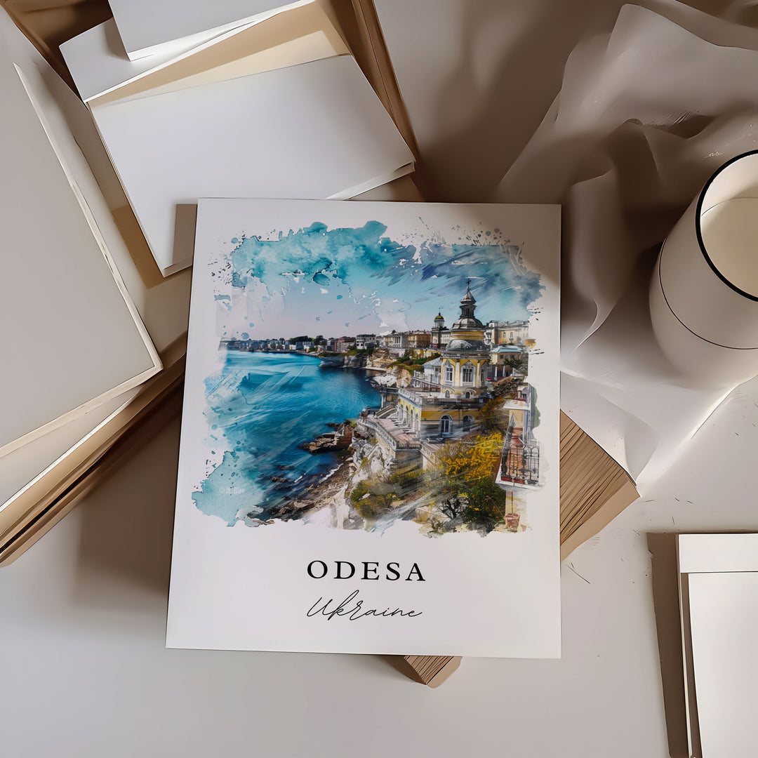 Odesa Wall Art, Odessa Ukraine Print, Odesa Wall Art, Ukraine Gift, Travel Print, Travel Poster, Travel Gift, Housewarming Gift