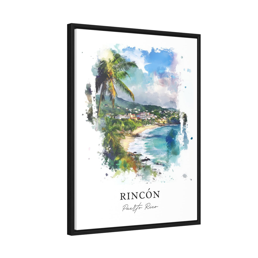 Rincón Wall Art, Rincón PR Print, Puerto Rico Watercolor Art, Rincon Puerto Rico Gift,