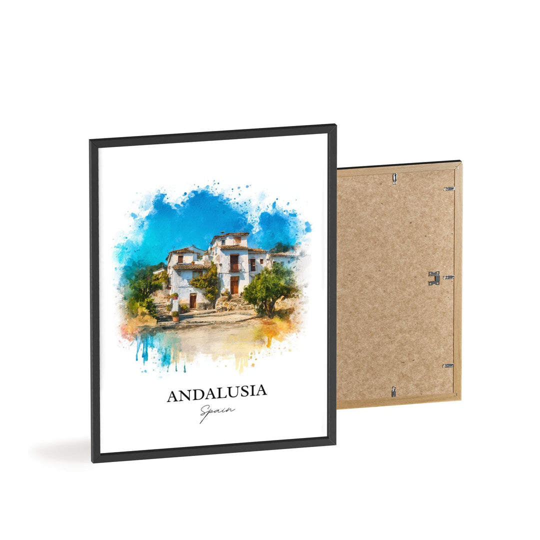 Andalusia Wall Art, Andalusia Spain Print, Spain Watercolor Art, Andalusia Gift, Andalusia Travel Print, Travel Poster, Housewarming Gift