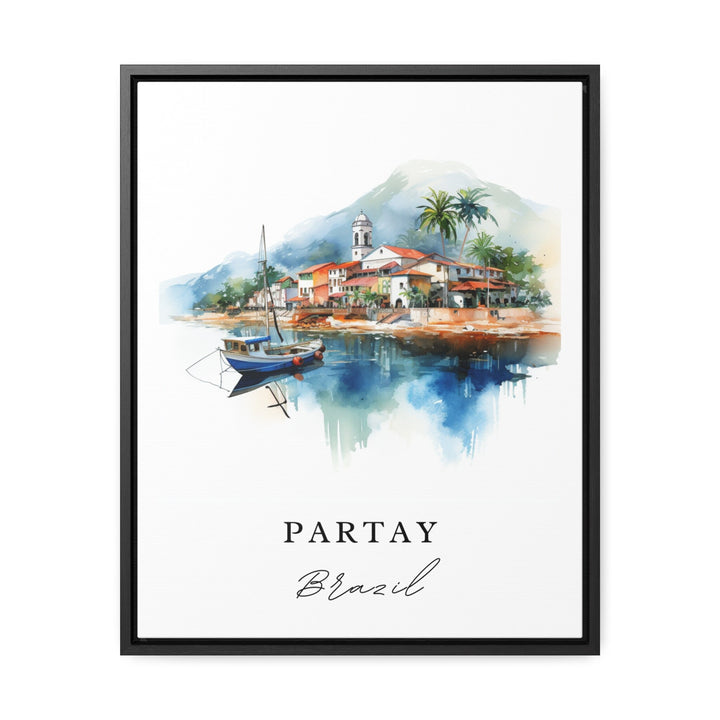 Partay traditional travel art - Brazil, Partay poster, Wedding gift, Birthday present, Custom Text, Personalised Gift