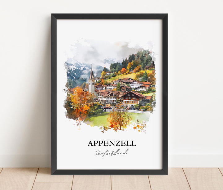 Appenzell Travel Print Wall Art Appenzell Wall Hanging Home Décor Appenzell Gift Art Appenzell Switzerland Art Lover Gift Appenzell Poster
