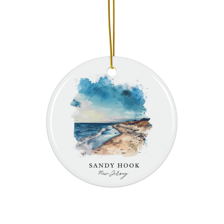 Sandy Hook NJ Ornament: Unique Sandy Hook Souvenir, Jersey Shore Xmas Decor, and Authentic Sandy Hook Gift