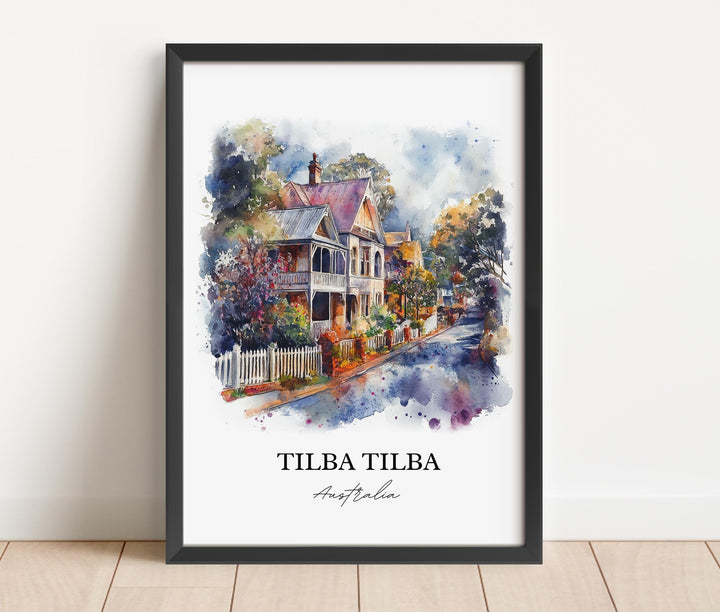 Tilba Australia Wall Art, Tilba Tilba Print, Australia Watercolor Art, New South Wales Gift, Travel Print, Travel Poster, Housewarming Gift