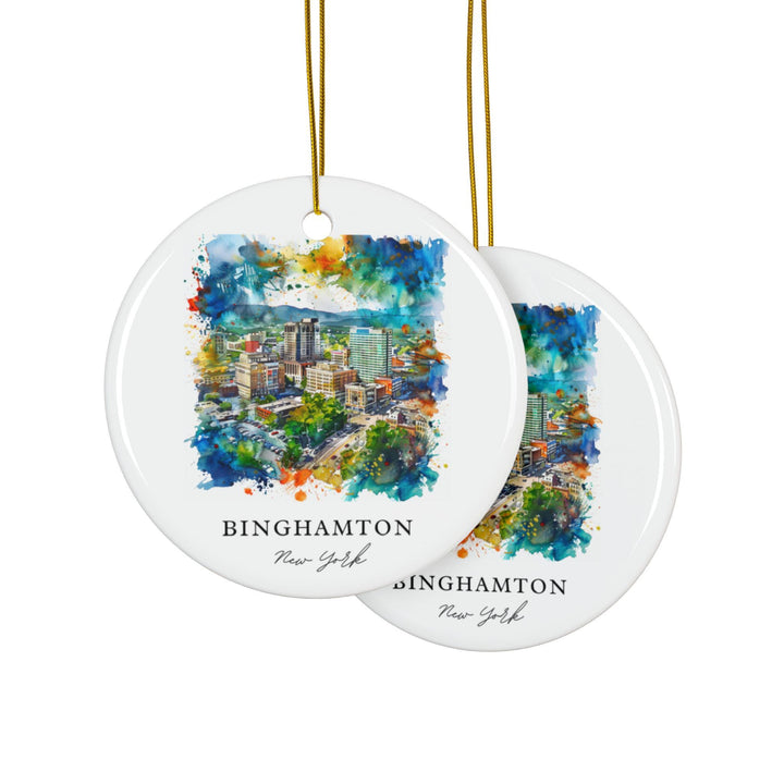 Binghamton NY Ornament: Unique Binghamton Souvenir, Binghamton Xmas Decor, and Authentic Binghamton NY Gift