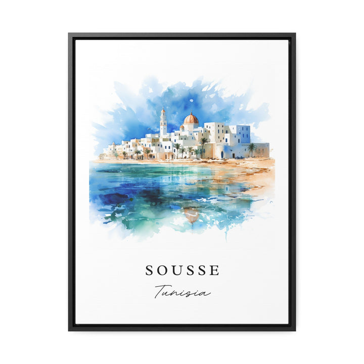 Sousse Tunisia wall art - Tunisia, Sousse poster, Sousse Wedding gift, Tunisia Birthday present, Custom Text, Personalized Gift