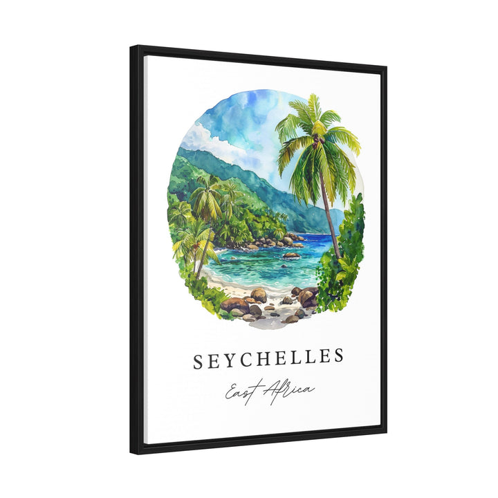 Seychelles wall art - East Africa, Seychelles print, Seychelles Wedding gift, Birthday present, Custom Text, Perfect Gift