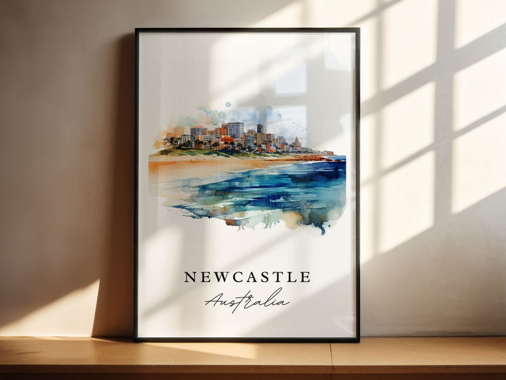 Newcastle Aus wall art - Australia, Newcastle poster, Newcastle Australia Wedding gift, Birthday present, Custom Text, Personalized Gift