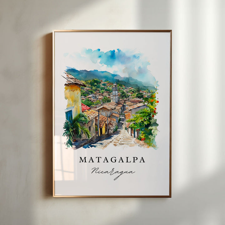 Matagalpa Nicaragua wall art - Nicaragua, Matagalpa print, Matagalpa Wedding gift, Birthday present, Custom Text, Perfect Gift