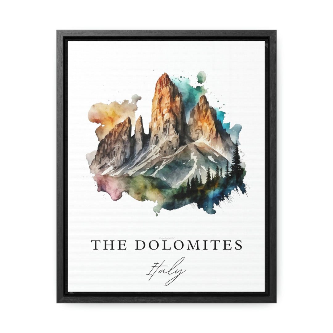 Dolomites Wall Art, Dolomites Print, Dolomites Watercolor Art, Dolomites Italy Gift,