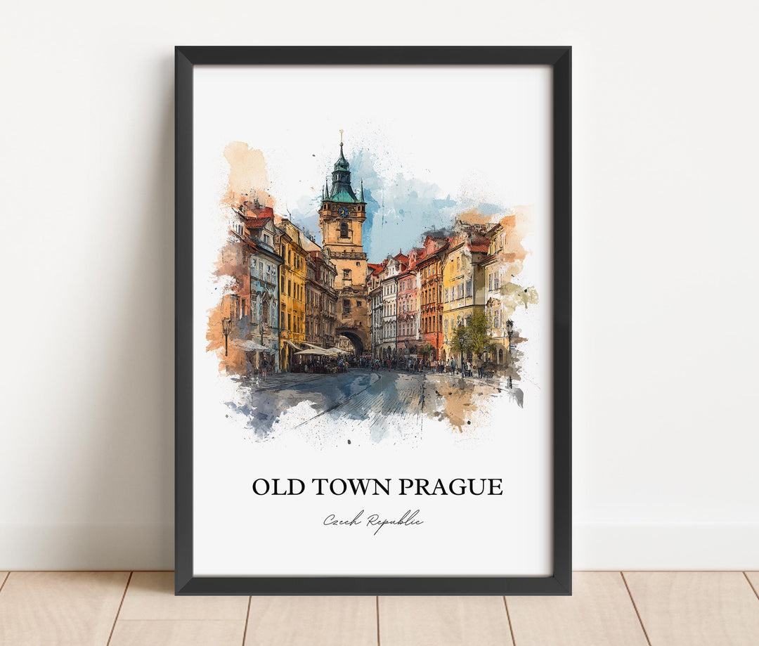 Prague, Czech Republic – Watercolor Art Print