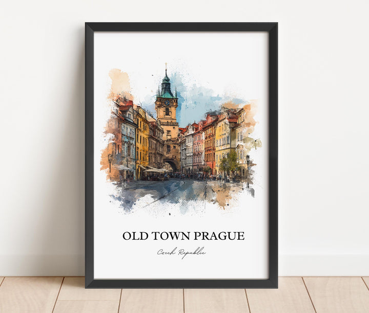 Prague, Czech Republic – Watercolor Art Print