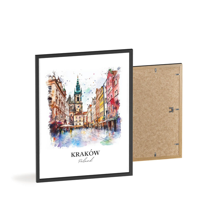 Kraków Wall Art, Kraków Poland Print, Poland Watercolor Art, Kraków Poland Gift, Travel Print, Travel Poster, Housewarming Gift