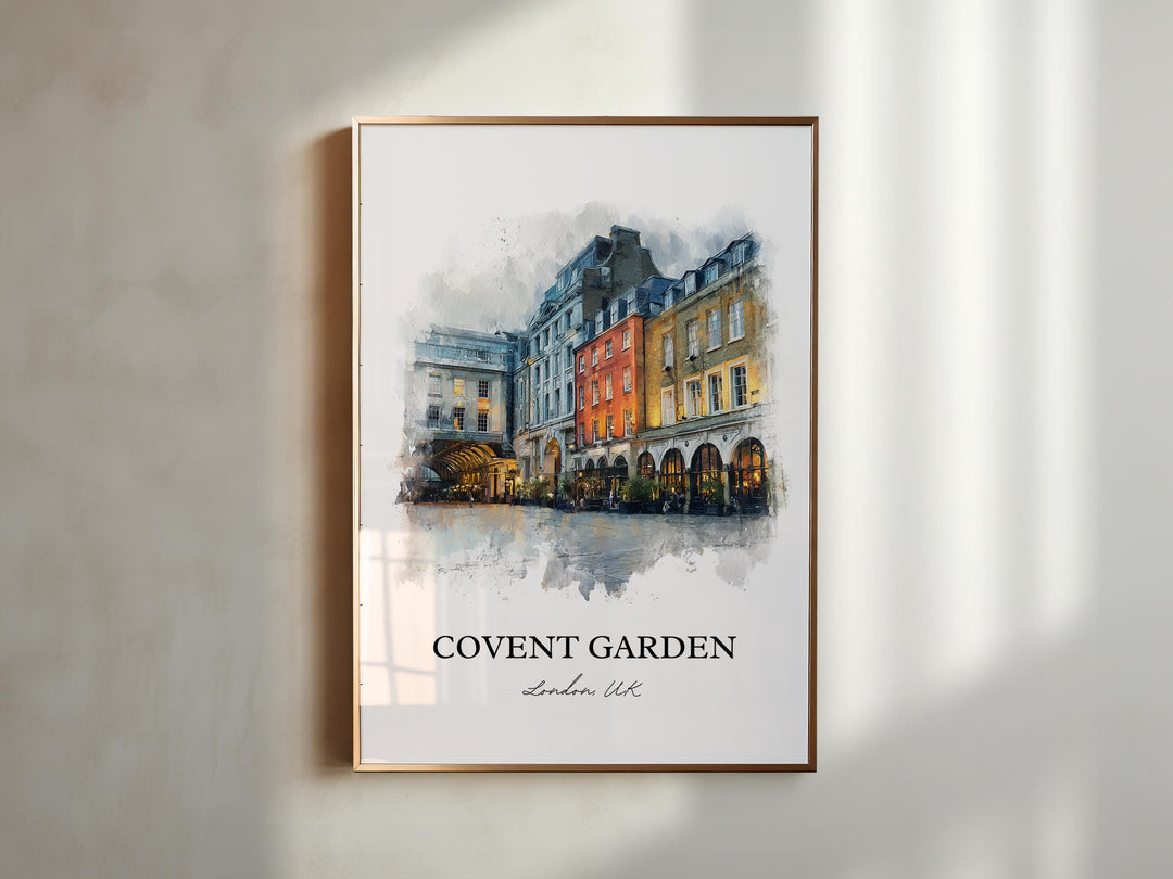 Covent Garden, England – Watercolor Art Print