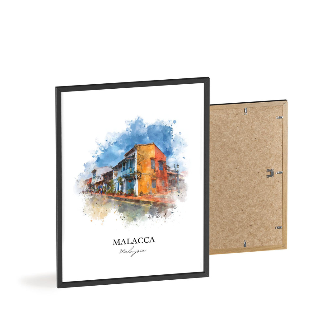 Malacca, Malaysia – Watercolor Art Print
