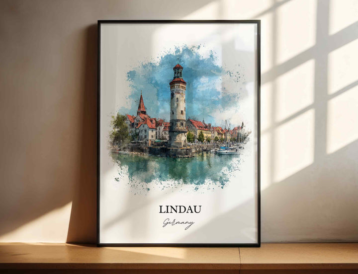 Lindau, Germany – Watercolor Art Print