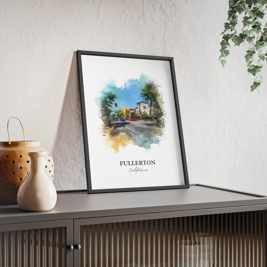 Fullerton, California Wall Art, Fullerton Print, Fullerton Watercolor Art, Orange County Gift, Travel Print, Travel Poster, Housewarming Gift