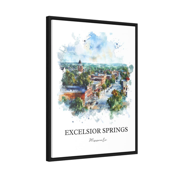 Excelsior Springs, Missouri, USA – Watercolor Art Print