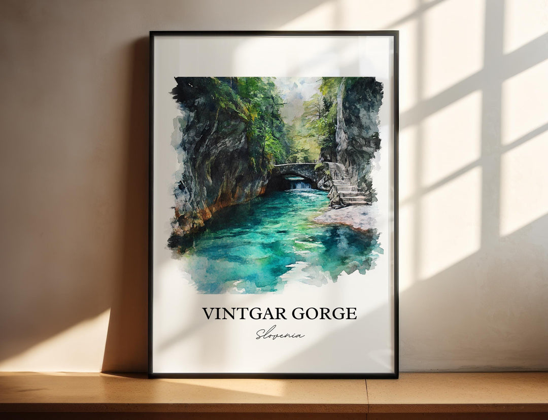 Vintgar Gorge, Slovenia – Watercolor Art Print