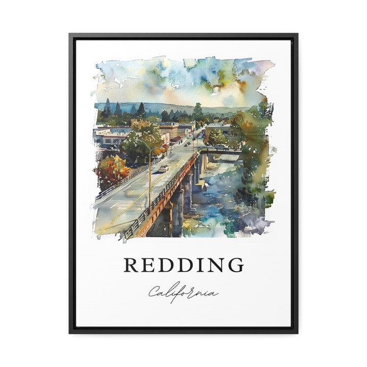 Redding CA Wall Art, Redding Print, Redding Watercolor Art, Redding California Gift,