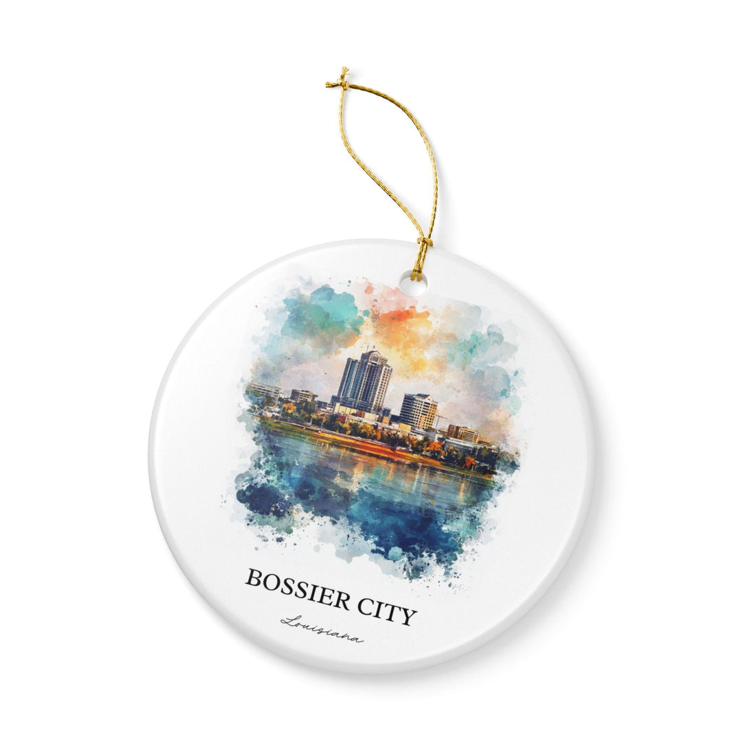 Bossier City Ornament: Unique Bossier City Souvenir, Louisiana Xmas Decor, and Authentic Bossier City Gift