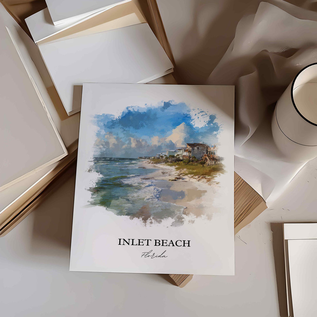 Inlet Beach, FL – Watercolor Art Print
