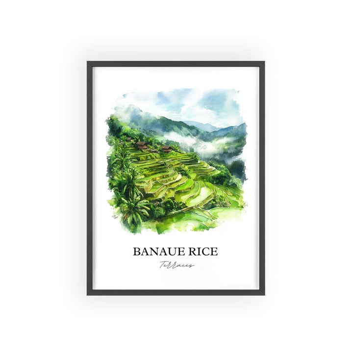 Banaue Rice Terraces Art, Banaue Print, Philippines Artwork, Banaue Rice Terraces Gift, Travel Print, Travel Poster, Housewarming Gift