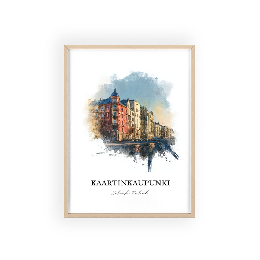 Kaartinkaupunki, Finland – Watercolor Art Print