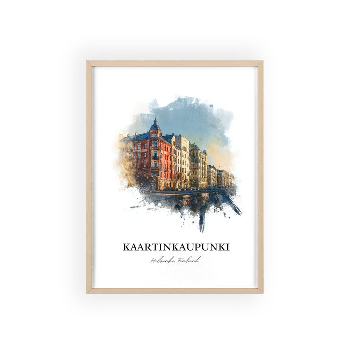 Kaartinkaupunki, Finland – Watercolor Art Print