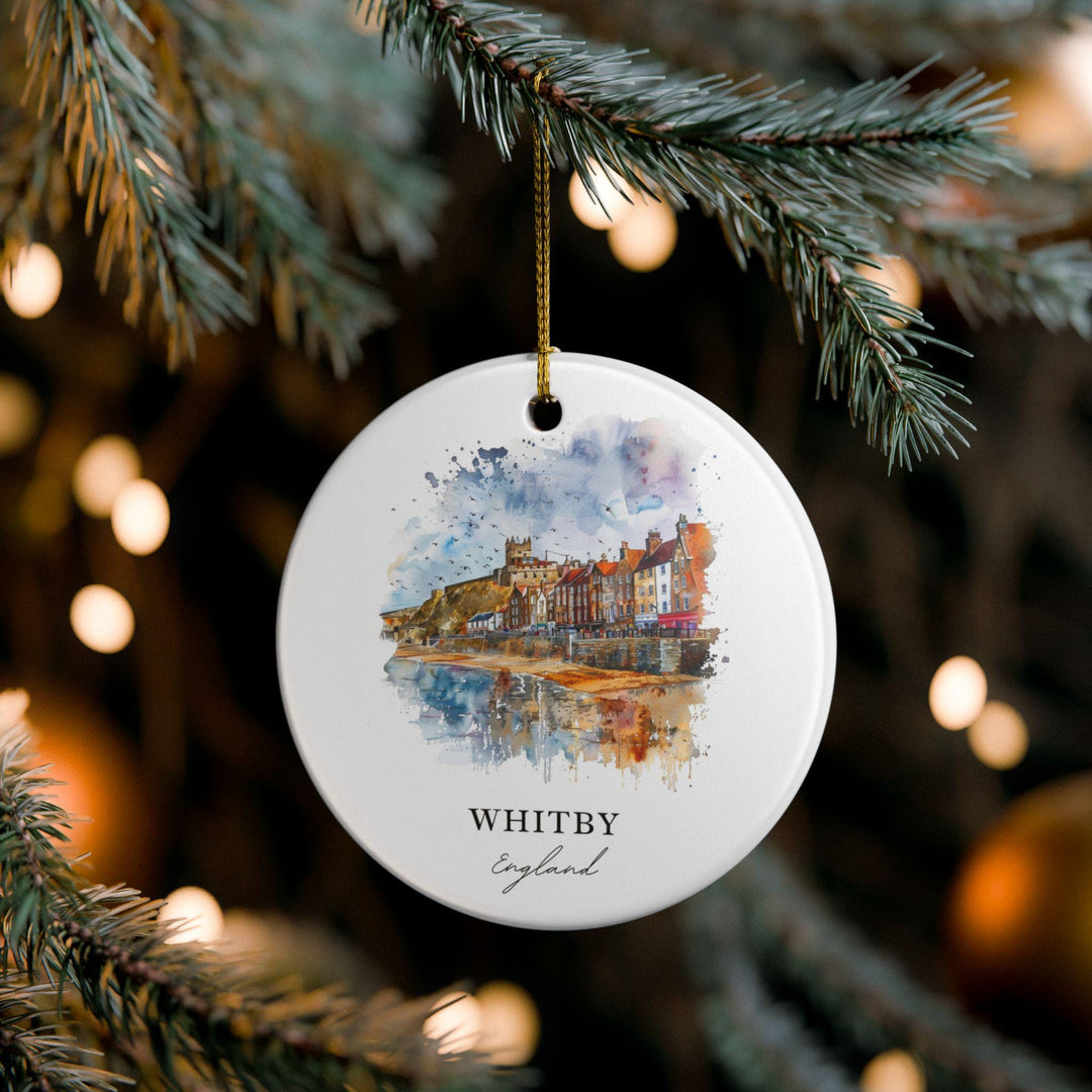 Whitby England Ornament: Unique Whitby Souvenir, Whitby England Xmas Decor, and Authentic Whitby England Gift