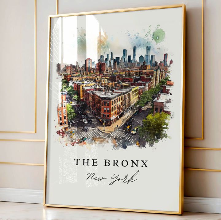 The Bronx NYC wall art - New York, The Bronx print, Bronx Skyline Wedding gift, Birthday present, Custom Text, Perfect Gift