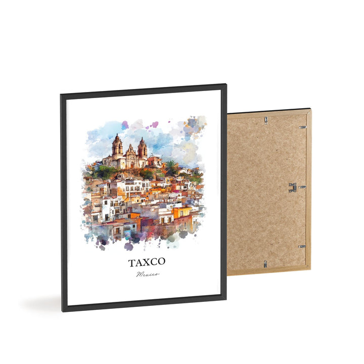 Taxco Mexico Wall Art, Guerrero State Print, Mexico Watercolor Art, Taxco Mexico Gift, Travel Print, Travel Poster, Housewarming Gift