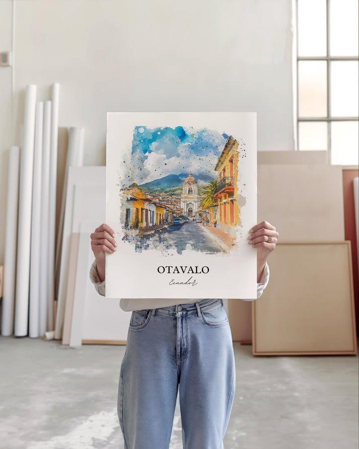 Otavalo, Ecuador – Watercolor Art Print