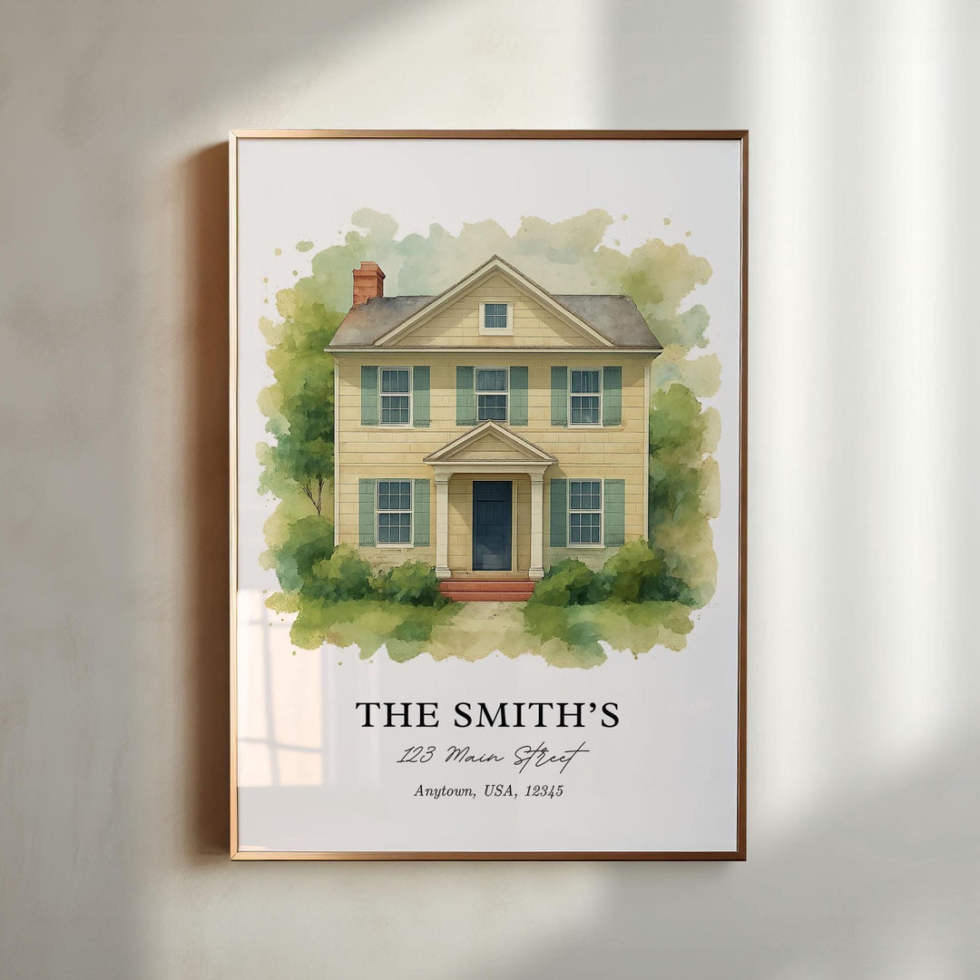 Custom Watercolor House Portrait from Photo, Personalized Home Painting, First Home or Housewarming Gift, Realtor Closing Gift