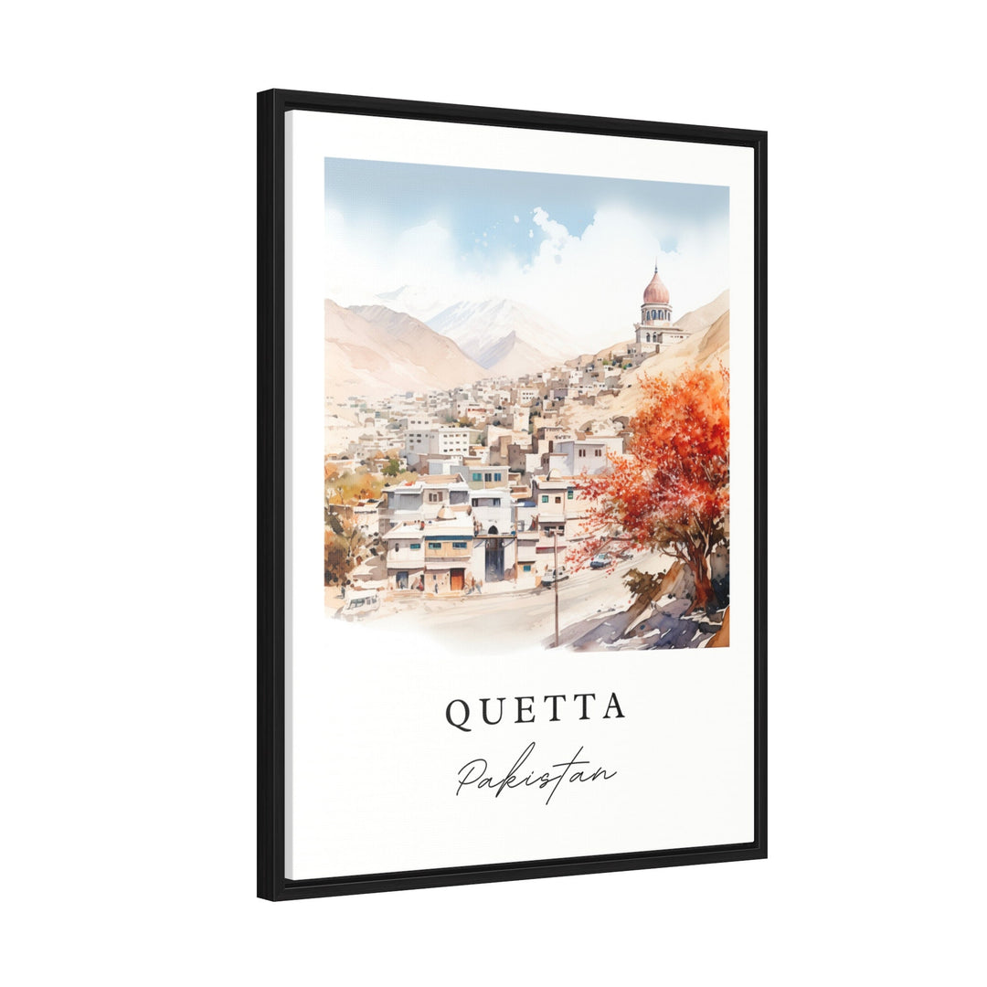 Quetta traditional travel art - Pakistan, Quetta poster print, Wedding gift, Birthday present, Custom Text, Perfect Gift