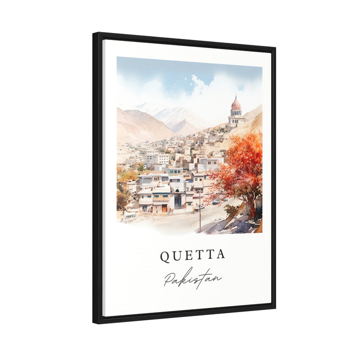 Quetta traditional travel art - Pakistan, Quetta poster print, Wedding gift, Birthday present, Custom Text, Perfect Gift