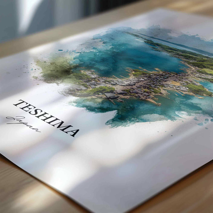 Teshima, Japan – Watercolor Art Print