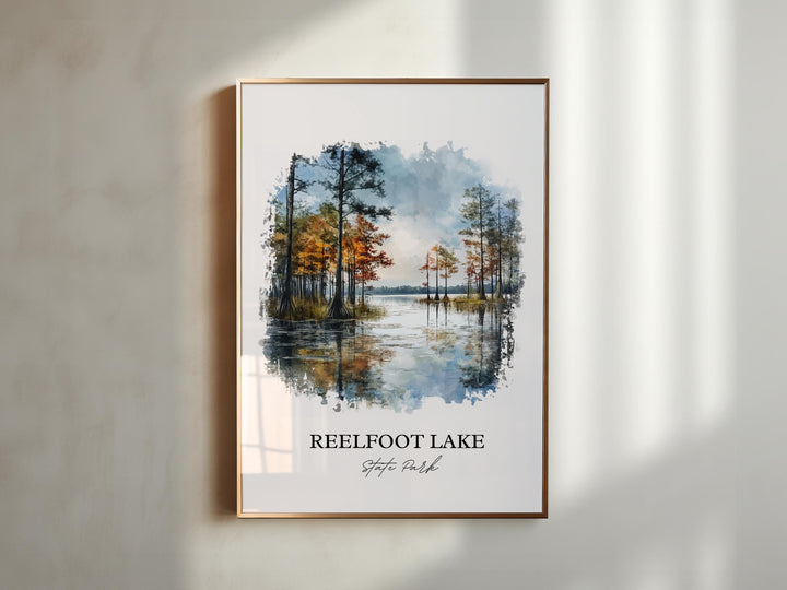 Reelfoot Lake Wall Art, Tiptonville Print, Tennessee Artwork, Reelfoot Lake State Park Gift, Travel Print, Travel Poster, Housewarming Gift