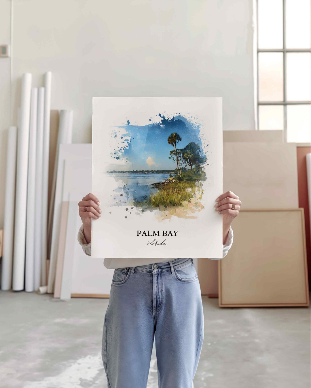 Palm Bay, Florida – Watercolor Art Print