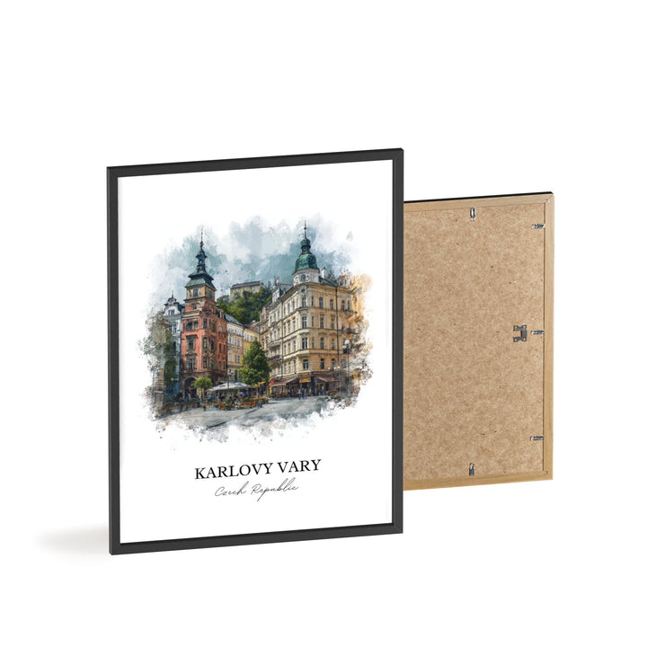 Karlovy Vary, Czech Republic – Watercolor Art Print