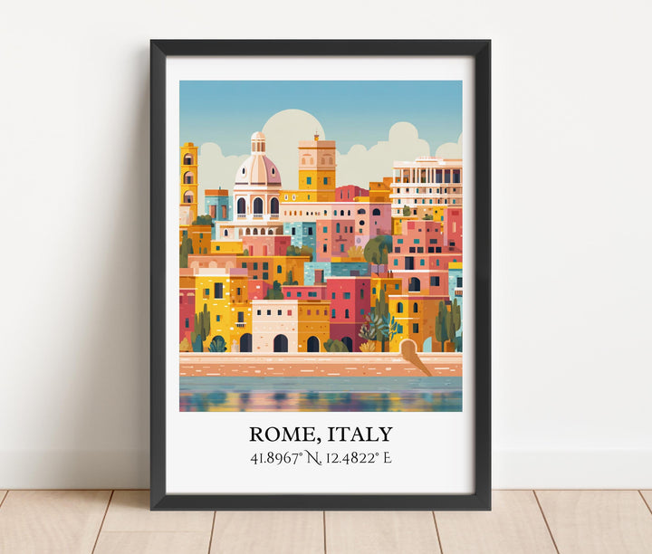 Rome Art, Rome Retro Travel Art, Rome Home Decor, Rome Italy Gift, Italy Travel Art, Travel Prints, Housewarming Gift