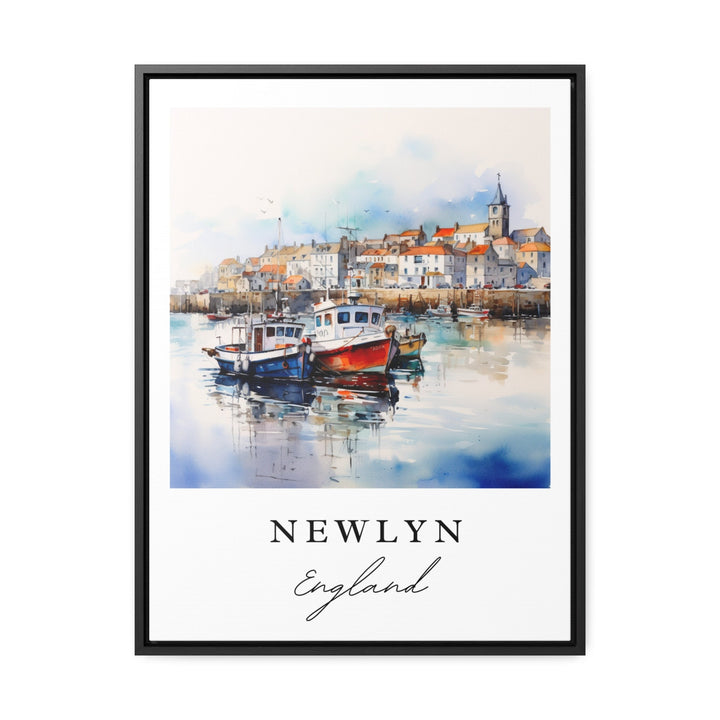 Newlyn England Wall Art, Newlyn Print, Cornwall Watercolor Art, Newlyn UK Gift,