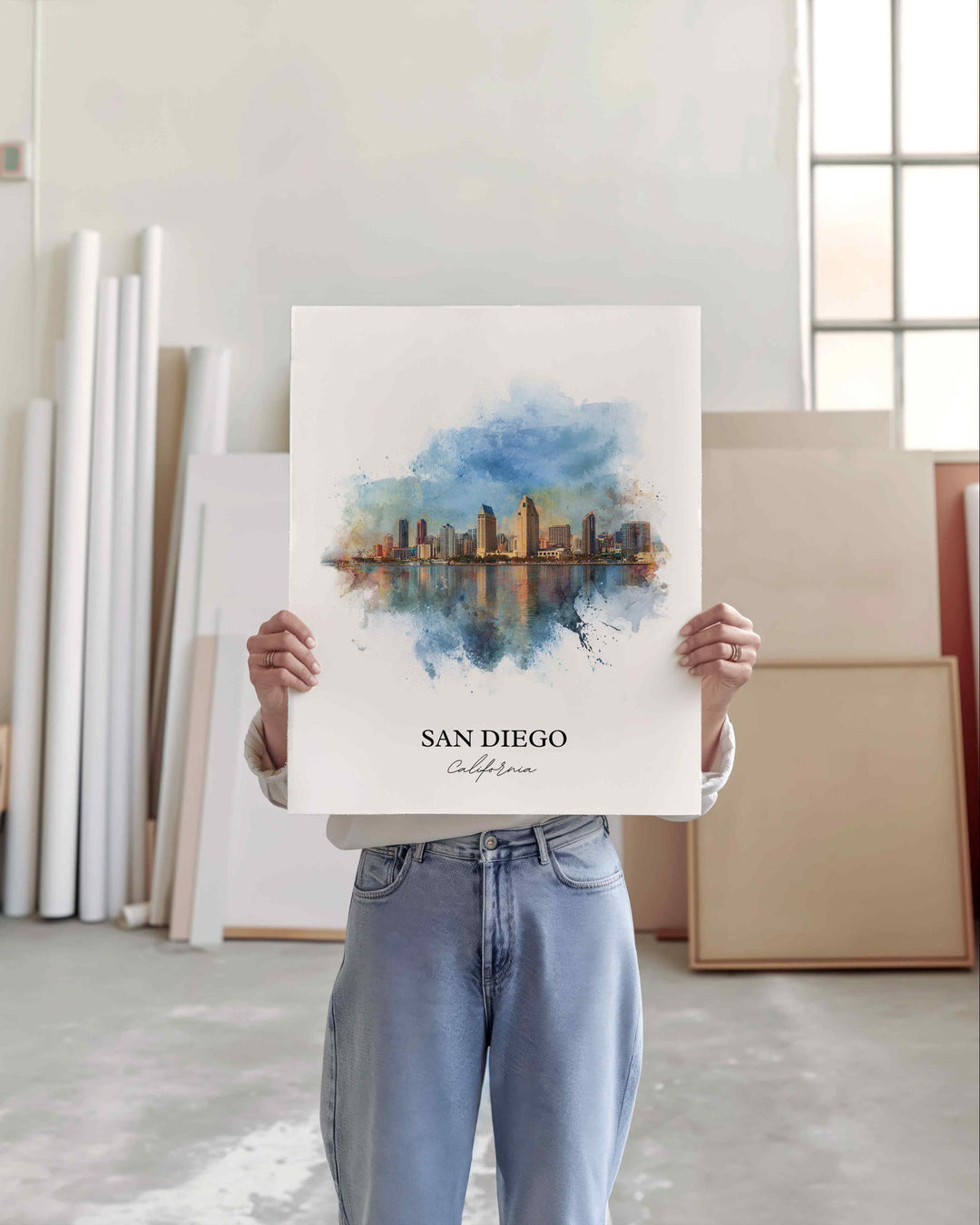 San Diego, California – Watercolor Art Print