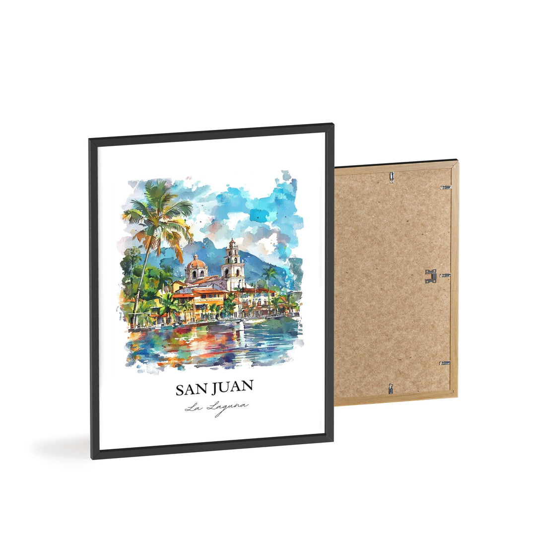 San Juan La Laguna Wall Art, Sololá Print, Guatemala Watercolor Art, San Juan La Laguna Gift, Travel Print, Travel Poster, Housewarming Gift