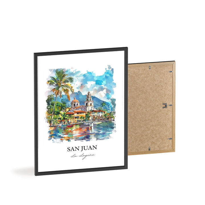 San Juan La Laguna Wall Art, Sololá Print, Guatemala Watercolor Art, San Juan La Laguna Gift, Travel Print, Travel Poster, Housewarming Gift
